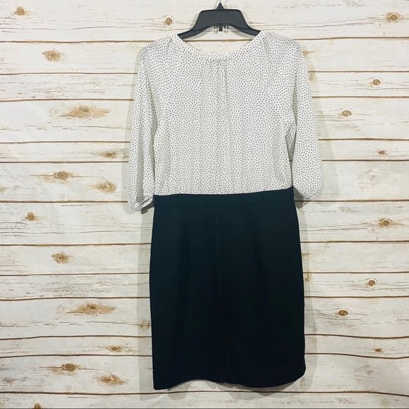 Loft women's V neck button front short sleeve dress 8P - Picture 6 of 7